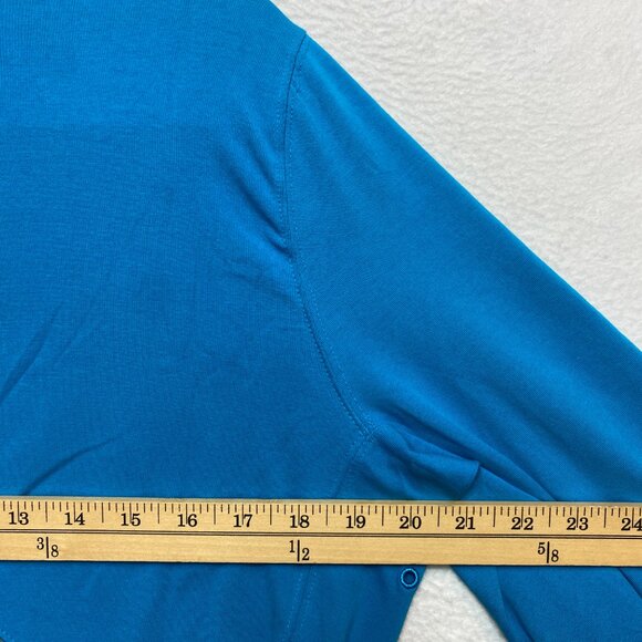 Nike Activewear Shirt Womens XL Blue 1/2 Zip Pullover Swoosh Dri-Fit Pullover - Picture 9 of 11